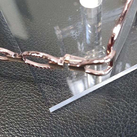 New pink/rose gold Eyeglass Frame, Rx'able, oval metal, women glasses, 52-17-130 - Picture 5 of 5